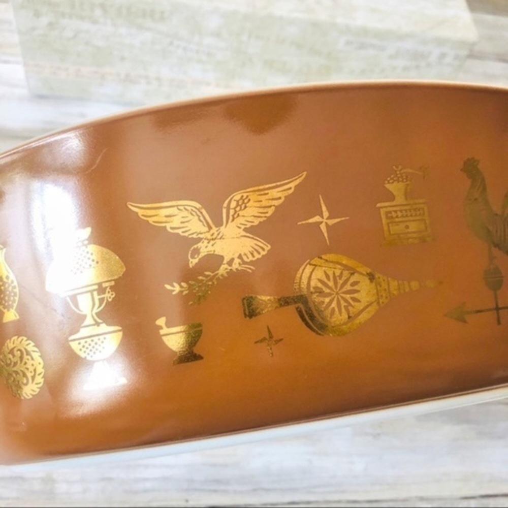 Pyrex Early American Oval 2 1/2 Quart Casserole Dish 045 Vintage MCM [No Lid] - Picture 12 of 16